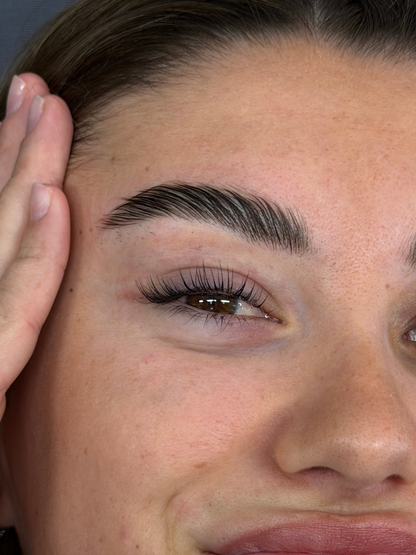 Detalle del ojo tras el lash lift Yumi